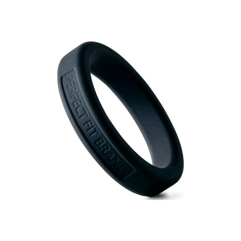Classic Silicone Medium Stretch Penis Ring 44mm Black - Adult Toys