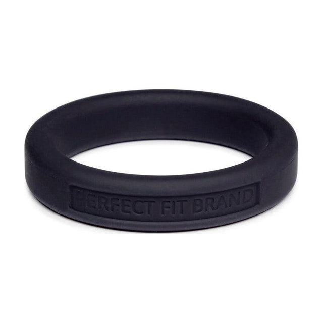 Classic Silicone Medium Stretch Penis Ring 44mm Black - Adult Toys