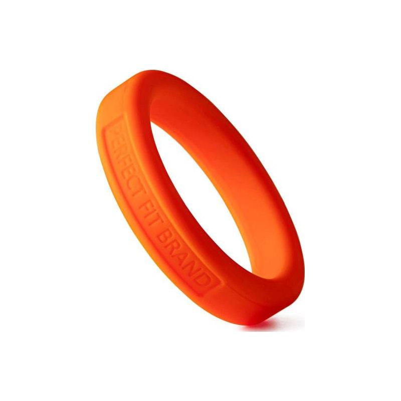 Classic Silicone Medium Stretch Penis Ring 44mm Orange - Adult Toys