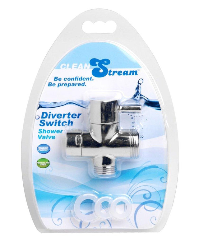 CleanStream Diverter Switch Shower Valve – Zinc Alloy & Copper Silver - Adult Toys