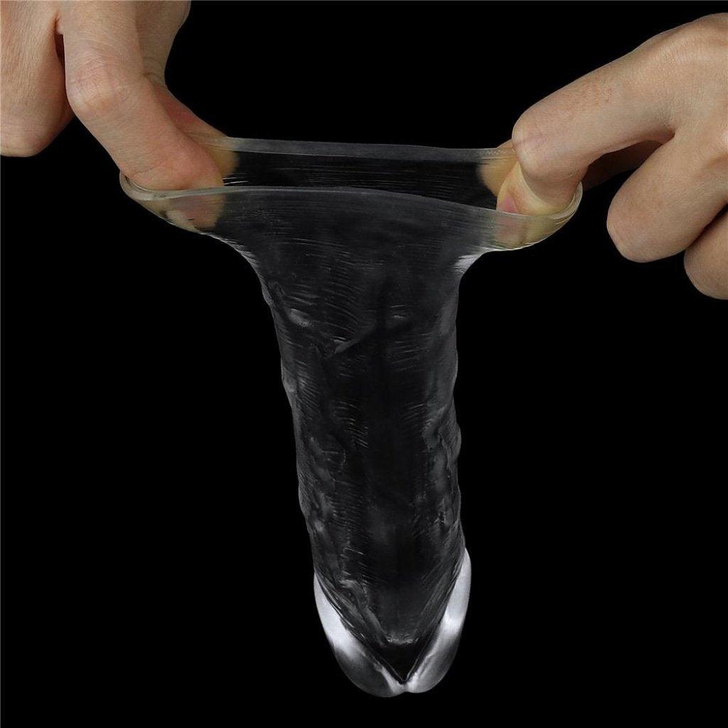 Clear Penis Extender Sleeve Plus 1in - Adult Toys