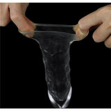 Clear Penis Extender Sleeve Plus 1in - Adult Toys