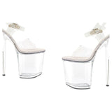 Clear Platform Sandal 8in - Lingerie