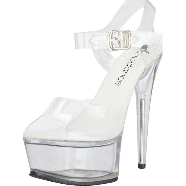 Clear Platform Sandal With Quick Release Strap 6in Heel - Lingerie