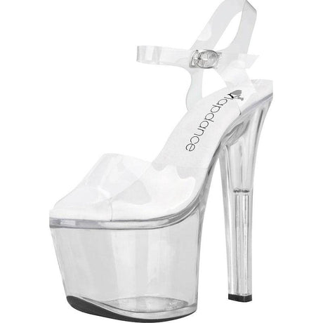 Clear Platform Sandal With Quick Release Strap 7in Heel - Lingerie