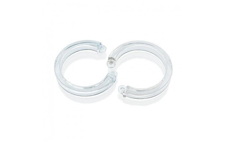 Cockcage U Ring 2 Pc L/XL Clear - Adult Toys