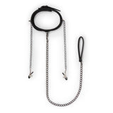 Collar With Nipple Chains - Adult Toys
