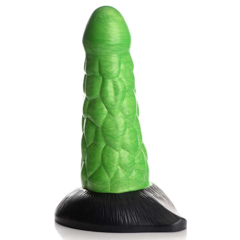 Creature Cocks Radioactive Reptile Thick Scaly Silicone Dildo - Green 19 cm Dildo - DONGS