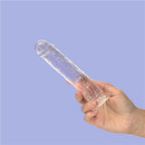 Crystal Dildo Straight 7in Clear - Adult Toys