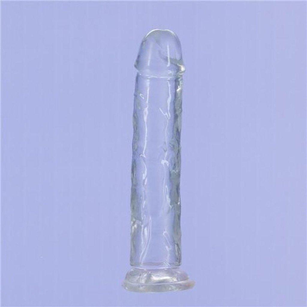 Crystal Dildo Straight 7in Clear - Adult Toys