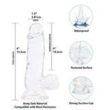 Crystal Dildo w Balls 6in Clear - Naughty by Nature Adult Store