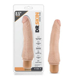 Dr Skin Cock Vibe 7 8.5in Vibrating Cock Beige - Adult Toys