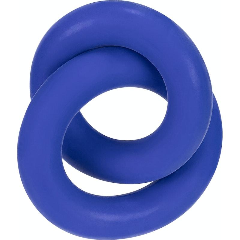 DUO Linked Cock/Ball Rings by Hunkyjunk Cobalt - Adult Toys