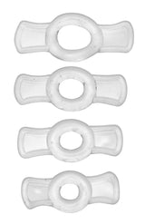 Endurance Clear 4 Ring Penis Set - Naughty by Nature Adult Store