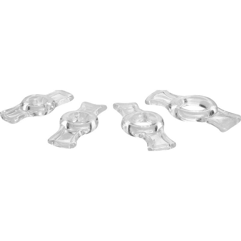 Endurance Clear 4 Ring Penis Set - Naughty by Nature Adult Store