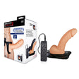 Erection Assistant 2 Vibrating Hollow Strap - On - Flesh 20 cm Vibrating Hollow Strap - On - STRAP - ONS