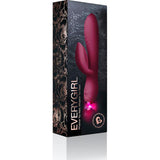 Every Girl Rabbit Vibrator Burgundy - Adult Toys