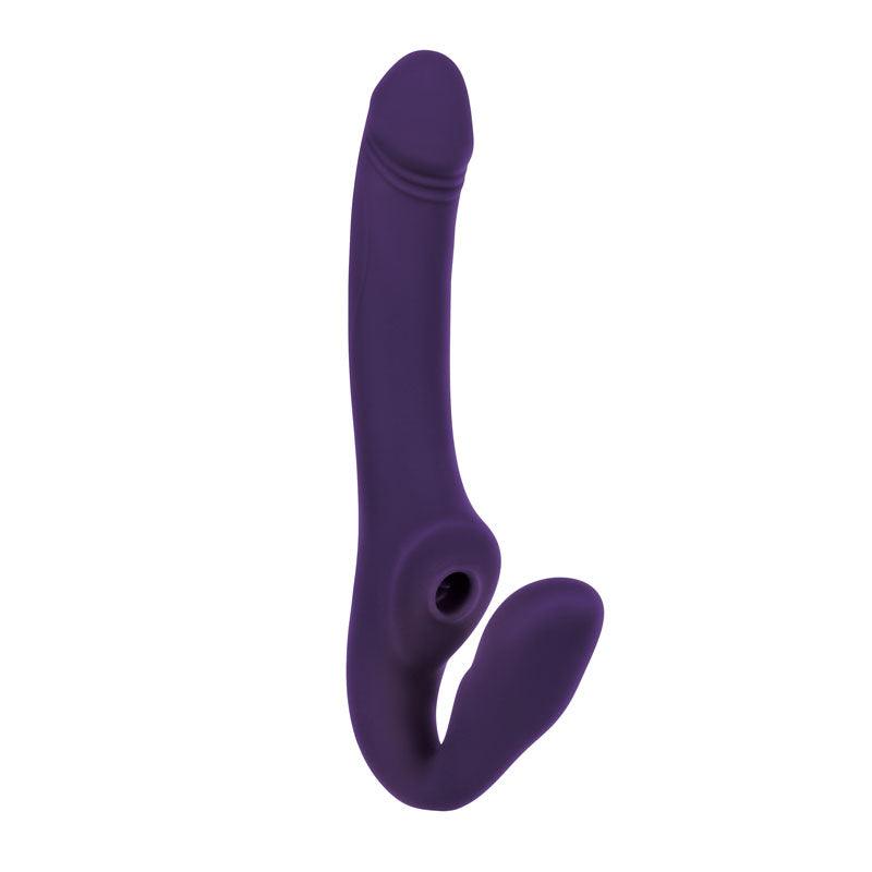 Evolved 2 BECOME 1 - Purple 23.5 cm USB Rechargeable Strapless Strap-On with Remote - Naughty by Nature Adult Store
