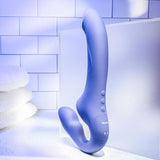 Evolved 2 BECOME 1 - Purple 23.5 cm USB Rechargeable Strapless Strap - On with Remote - STRAP - ONS
