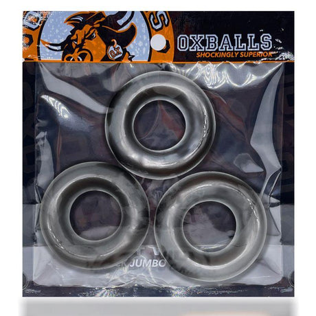 Fat Willy 3 Pc Jumbo Cockrings Black - Naughty by Nature Adult Store