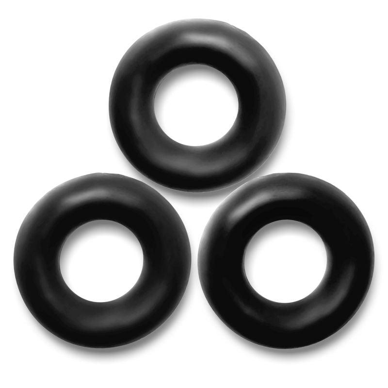 Fat Willy 3 Pc Jumbo Cockrings Black - Naughty by Nature Adult Store