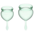 Feel Good Menstrual Cup Light Green 2pcs - Naughty by Nature Adult Store
