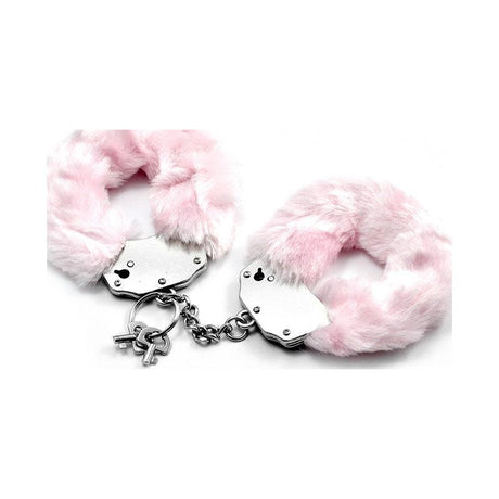 Fetish Pleasure Fluffy Hand Cuffs Pink - Adult Toys