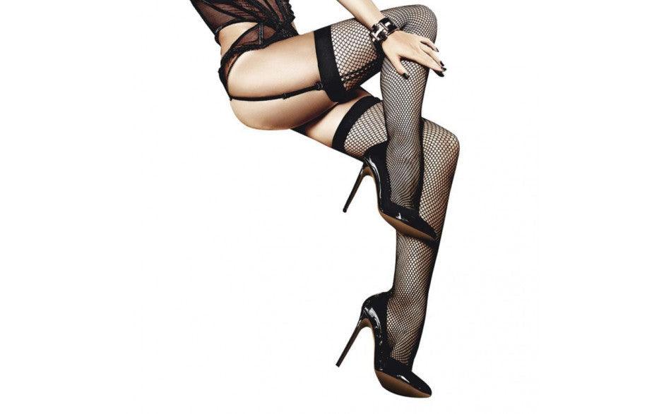 Fishnet Thigh High w Back Seam - Lingerie