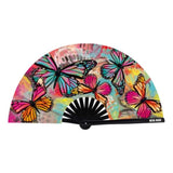 Flutter By Butterfly Blacklight Folding Fan - Lingerie