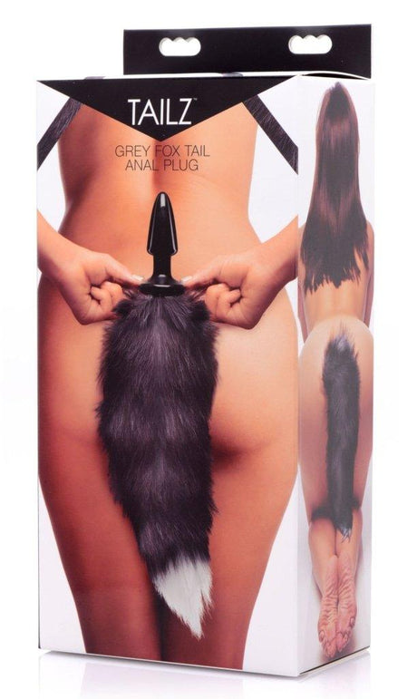 Fox Tail Anal Plug Grey - Naughty by Nature Adult Store