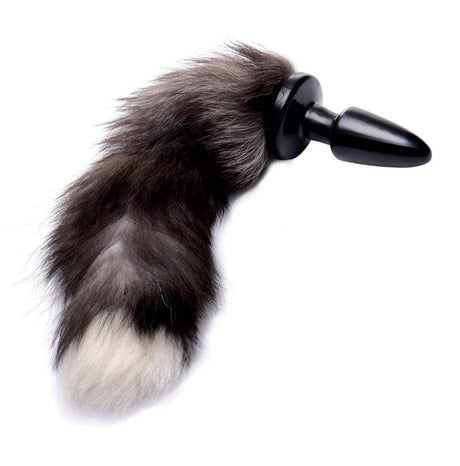 Fox Tail Anal Plug Grey - Naughty by Nature Adult Store