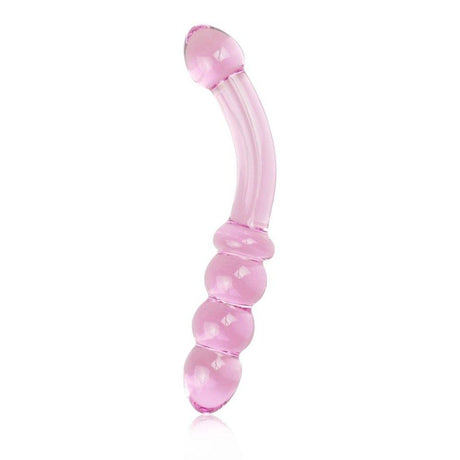 Glass Romance Pink Glass Dildo – 7 Inch Temperature Play Sex Toy - Adult Toys