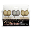 Glitterati - Boobie Candle Set - Novelty Candles - Set of 3 - Novelties