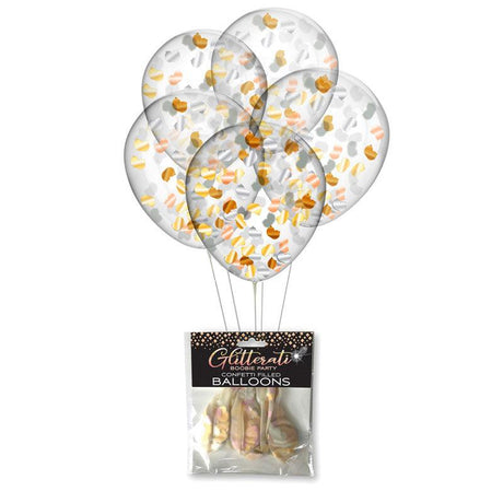 Glitterati - Boobie Confetti Balloons - Set of 5 - Novelties