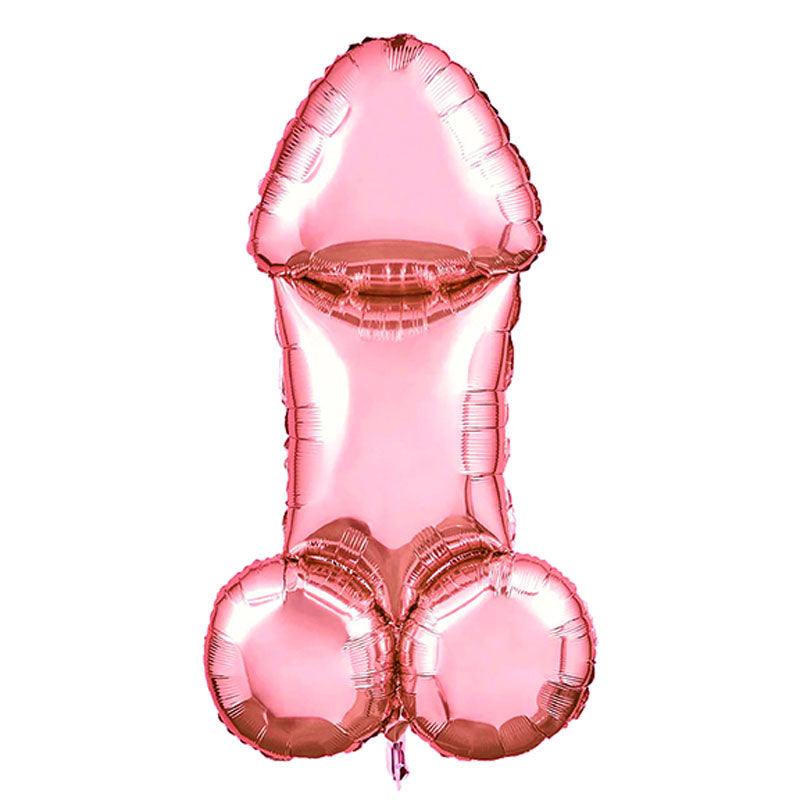 Glitterati - Penis Party Balloon 90cm Mylar - Rose Gold 90 cm Novelty Balloon - Novelties