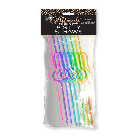 Glitterati Penis Silly Straws - Novelties