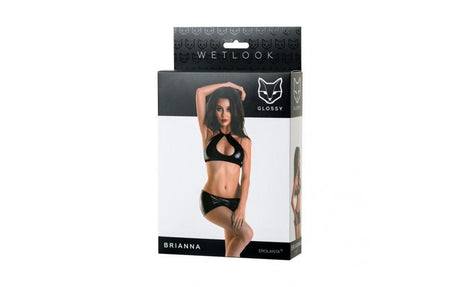 Glossy Wetlook Set Brianna - Lingerie