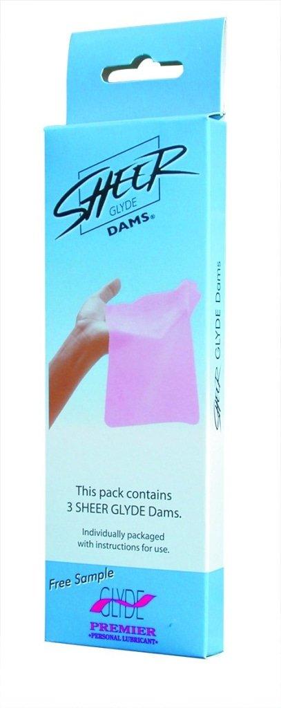 Glyde Oral Sheer Dam 3 - Pack – Strawberry Flavored Latex Dental Dams - Adult Toys