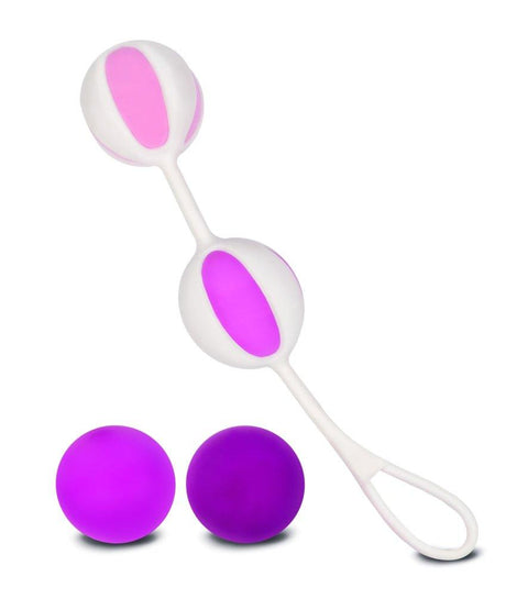 Gvibe Geisha Balls 2 | 5 - Stage Kegel Training Set - Pink Silicone - Adult Toys