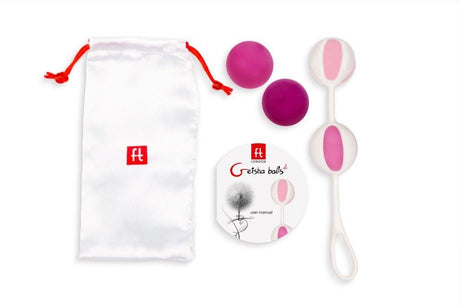 Gvibe Geisha Balls 2 | 5 - Stage Kegel Training Set - Pink Silicone - Adult Toys