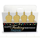 Happy Fucking Birthday FU Candle Set - Novelty Party Candles - Set of 4 - Novelties