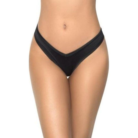High Leg Thong Black - Lingerie