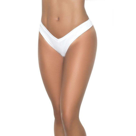 High Leg Thong White - Lingerie