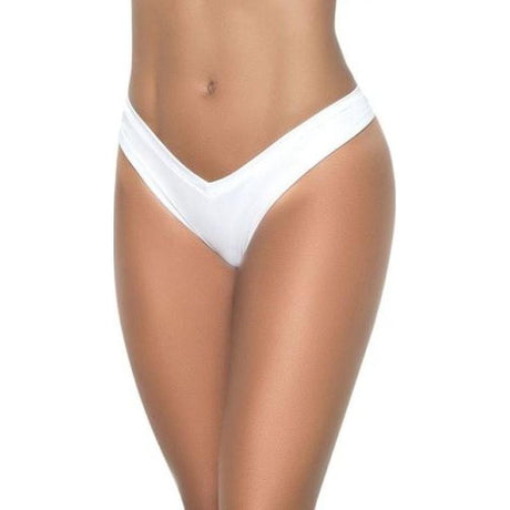 High Leg Thong White - Lingerie