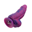 HiSmith - 9.5" Silicone Purple and Blue Monster Dildo (KlicLok) - 