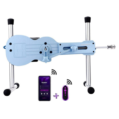 HiSmith APP Controlled Blue Mini Sex Machine with KlicLok System - MACHINES - PREMIUM