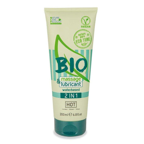 Hot Bio 2 - in - 1 Water Based Lubricant & Massage Gel - Vegan - 200ml - LOTIONS & LUBES