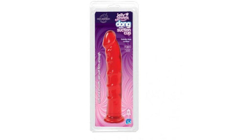 Jelly Jewels 8 Inch Realistic Dildo with Suction Cup – Ruby Red - Adult Toys