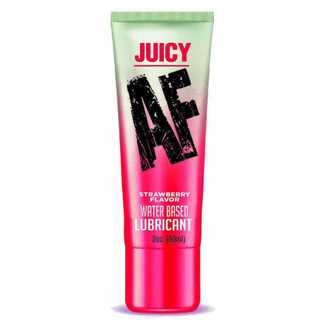 Juicy AF - Strawberry - Strawberry Flavoured Water Based Lubricant - 60 ml Tube - Naughty by Nature Adult Store