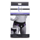 Lace Envy Panty Harness Purple L/XL - Adult Toys